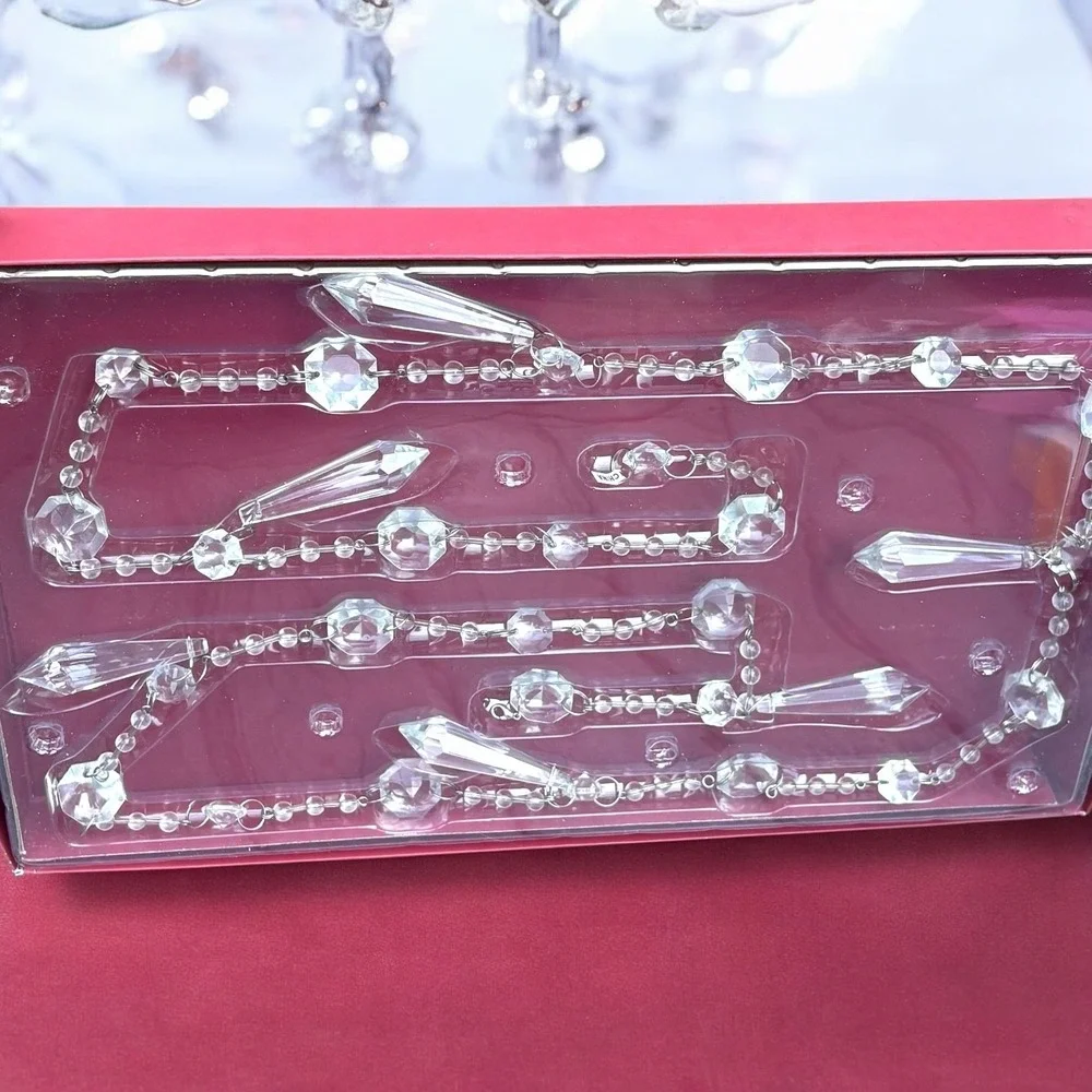 Vintage Discontinued Pottery Barn Chandelier Clear Glass Garland 60 Inches‎ NEW
